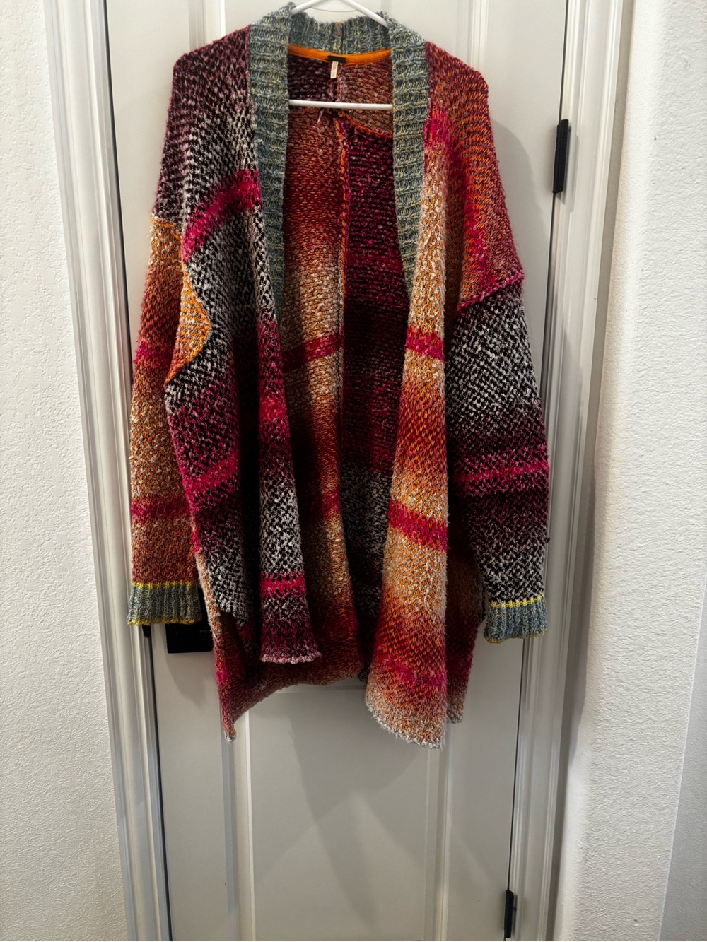 Multicolor Open-Front Women’s Knit Cardigan Sweater